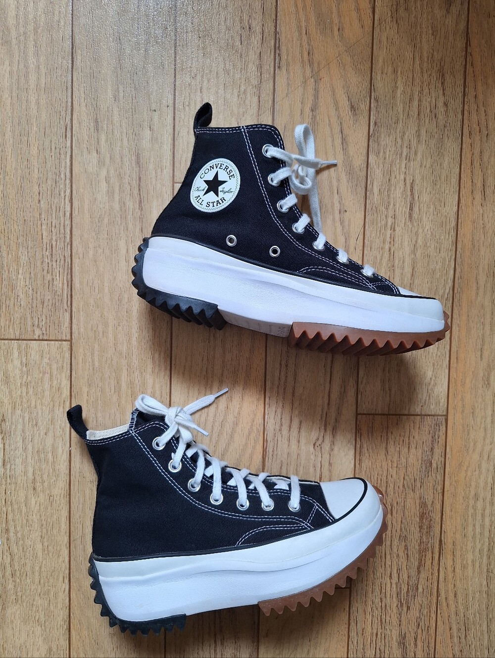 Converse Run Star Hike Platform Canvas Women's Black And White Size 7 - Picture 10 of 10